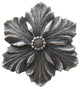 Opulent Flower Knob, Antique-Style Pewter