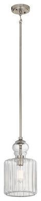 Kichler Riviera 1 Light Pendant in Brushed Nickel