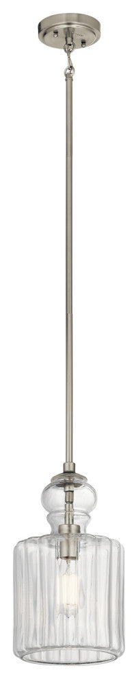 Kichler Riviera 1 Light Pendant in Brushed Nickel