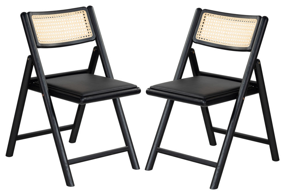 Safavieh Couture Shaylie Folding Dining Chair, Black