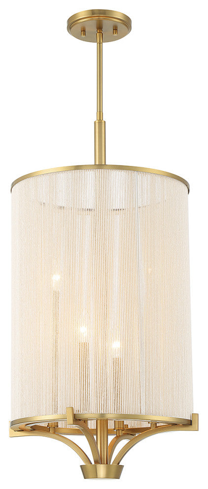 Wynwood 4-Light Chandelier, Warm Brass