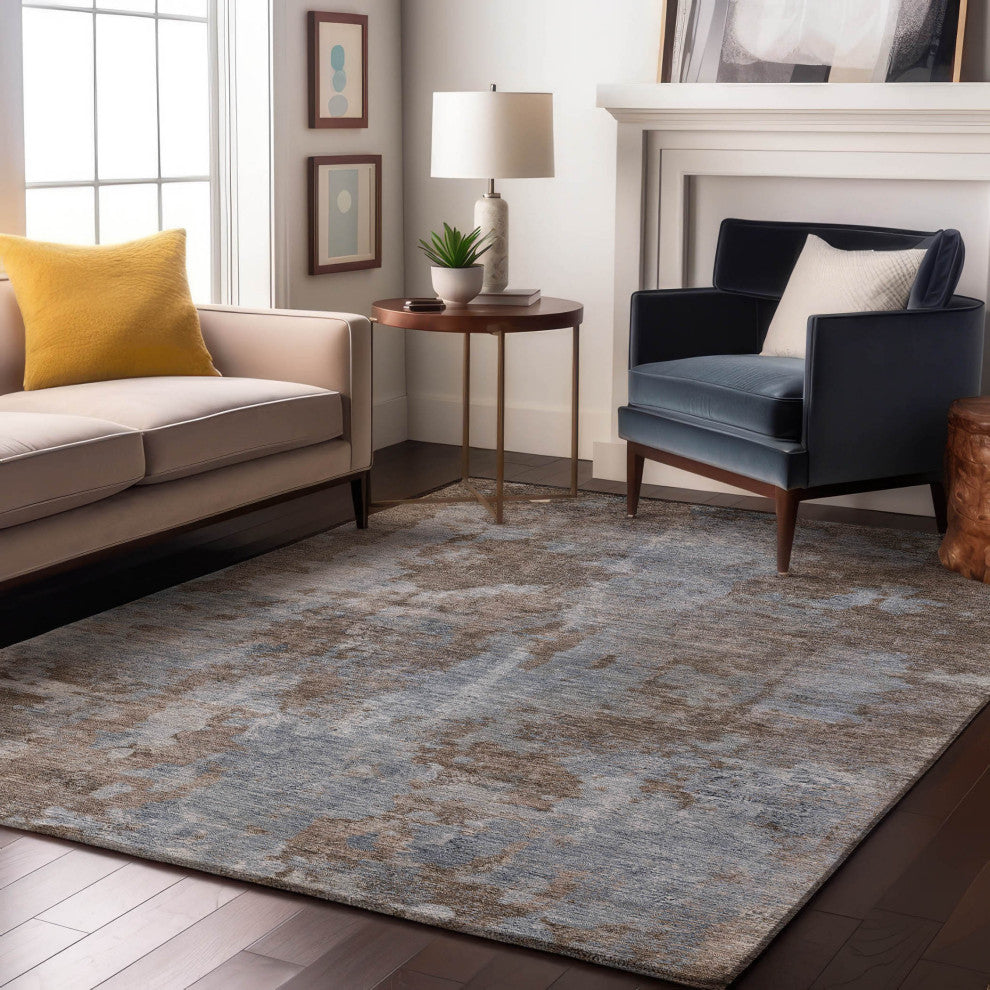 Premium Machine Washable Mayfield AMF573 Brown 10' x 14' Rug
