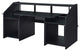 Benzara BM276204 Wood Music Studio Desk, Keyboard Tray, Monitor Top, Black