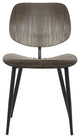 Miki Mid-Century Dining Accent Chairs, Set of 2, Walnut Wood