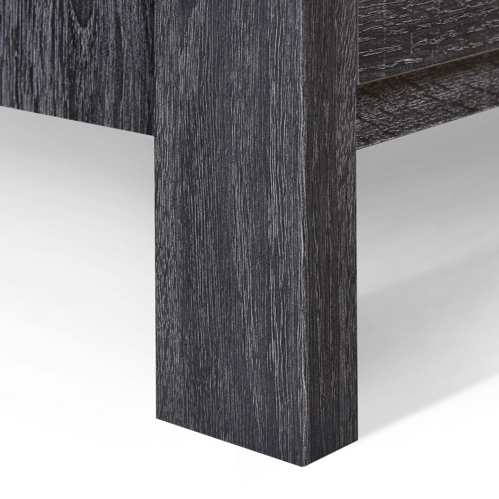 Titeca Contemporary 3 Piece Double Dresser and Nightstand Set, Sonoma Grey Oak