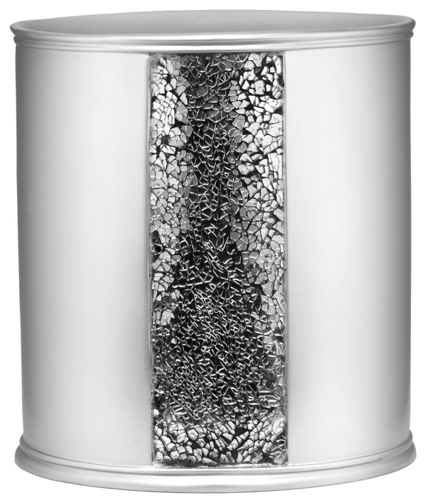 Popular Bath Sinatra Silver Collection, Bathroom Waste Basket