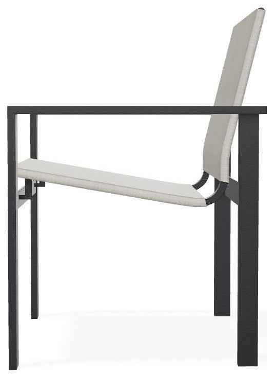 Tribeca Sling Outdoor Stackable Armchair, Ella/Black