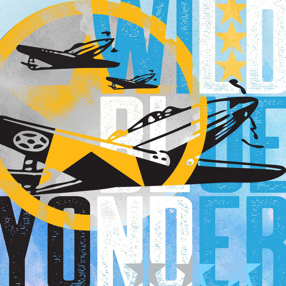 Marmont Hill, "Wild Blue Yonder Planes" by Rick Martin on Wrapped Canvas, 32x32