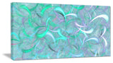 Blue Watercolor Fractal Pattern, Oversized Abstract Canvas Art Print, 60x28