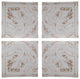Set of 4 Whitewashed Arabesque Carved Wall Art