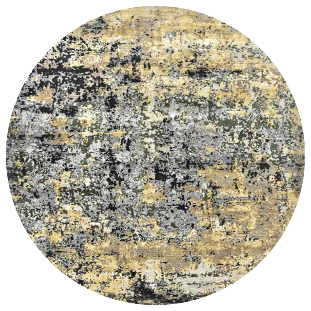Ahgly Company Indoor Round Mid-Century Modern Area Rugs, 5' Round