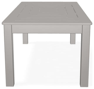 24" x 48" Rectangular Marine Grade Outdoor Coffee Table, Warm Gray