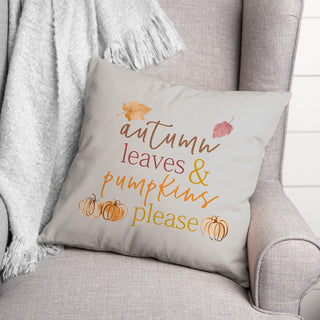 Autumn Leaves 18x18 Throw Pillow