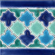 5.91"x5.91" Malaga Border Moroccan Ceramic Tile, Set Of 10