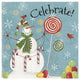 "Sweet Snowmen I Blue" Digital Paper Print by Anne Tavoletti, 42"x42"
