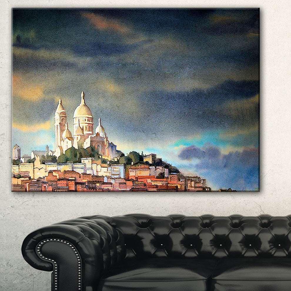 "Montmartre Skyline" Canvas Print, 32"x16"
