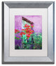 Lois Bryan 'Painted Rose Covered Window' Art, Silver Frame, White Matte, 11"x14"