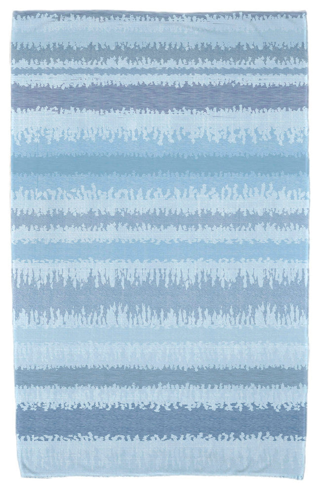 Raya De Agua, Stripe Print Beach Towel, Light Blue