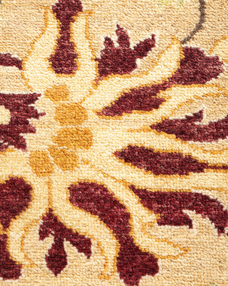 Mogul, One-of-a-Kind Hand-Knotted Area Rug Yellow, 9'3"x12'1"