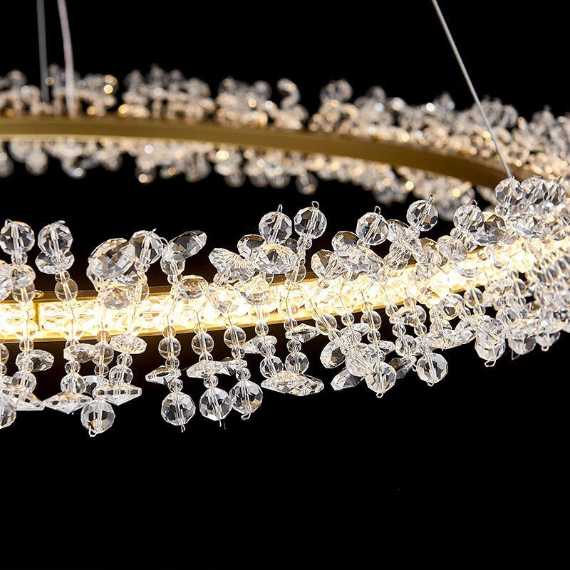 Capri Crystal Ring Chandelier, Diameter 32"