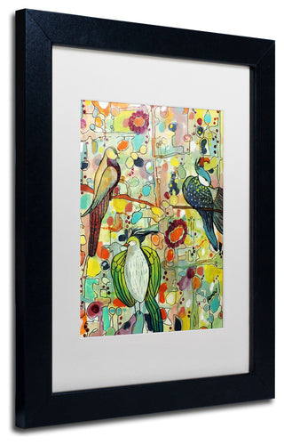 'Assemble' Matted Framed Canvas Art by Sylvie Demers