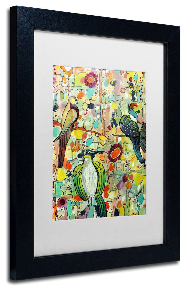 'Assemble' Matted Framed Canvas Art by Sylvie Demers