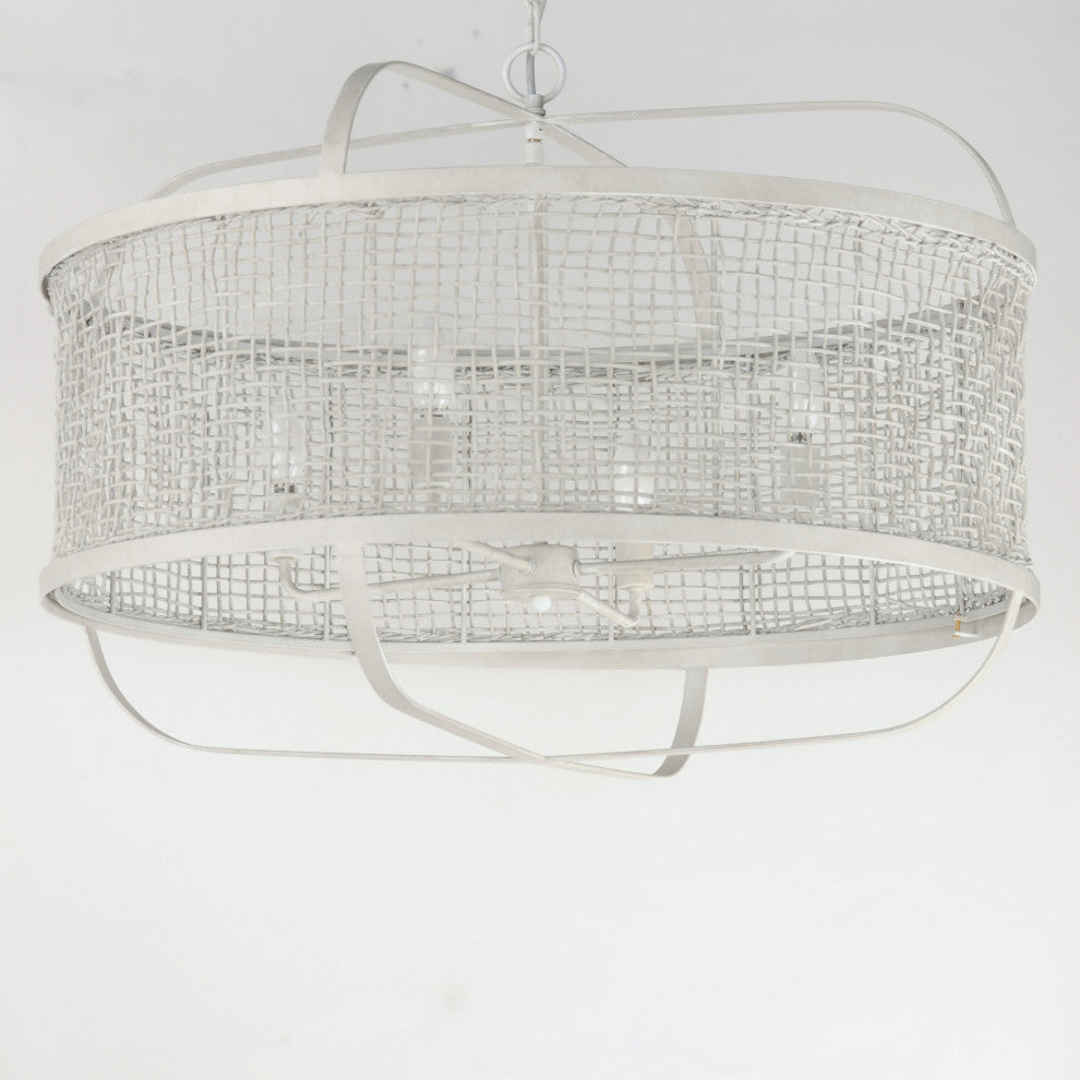 Maxim 22475 Cestino 4 Light 30"W Drum Chandelier - Antique Bronze