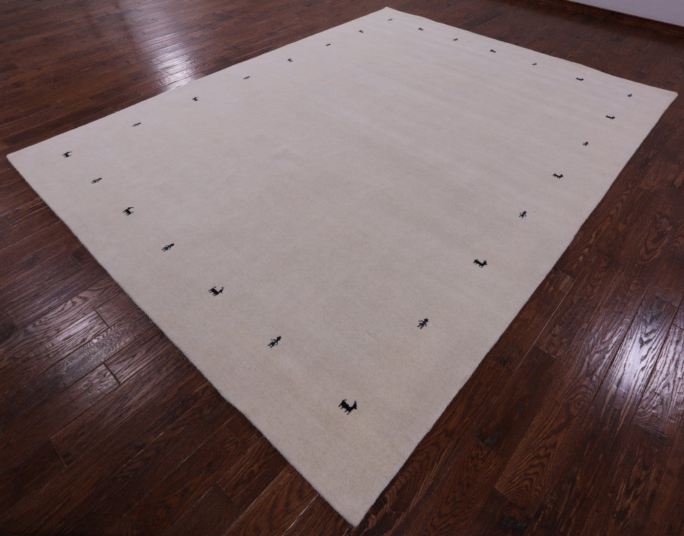 9' 0" X 12' 0" Persian Gabbeh Handmade Wool Rug - Q15242