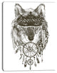 Wolf Warrior Watercolor, Contemporary Animal Art Canvas, 30"x40"