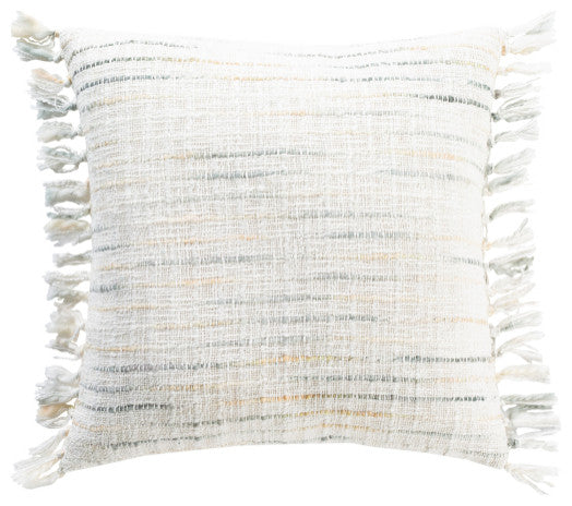 Surya Saugatuck Cream Pillow Shell With Polyester Insert 22"H X 22"W