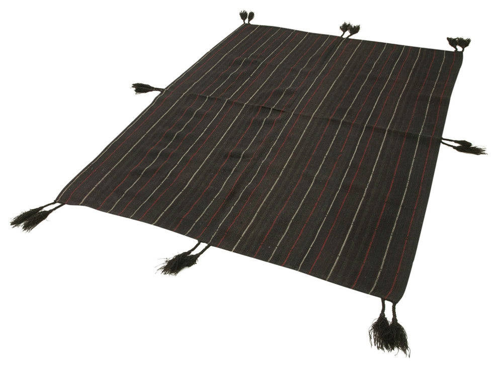 Rug N Carpet - Handmade Oriental 4' 6'' x 6' 0'' Tribal Kilim Rug