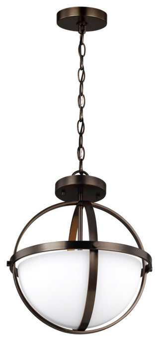 Generation Lighting 7724602 Alturas 2 Light 14"W Outdoor Pendant - Midnight
