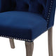 Side Dining Chair, Set of 2, Velvet, Blue Navy, Modern, Cafe Bistro Restaurant