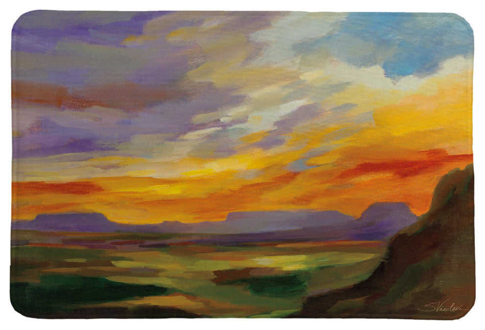 Laural Home Sonoran Desert Sunset Memory Foam Rug