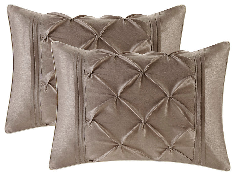 Madison Park Essentials Joella 24 Piece Room, a Bag, Taupe