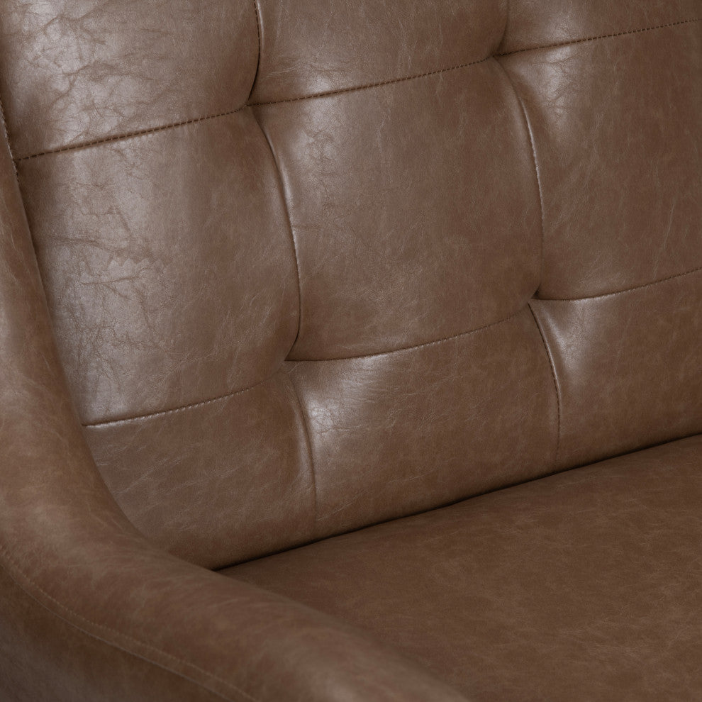 Dark Brown Upholstered Accent Chair