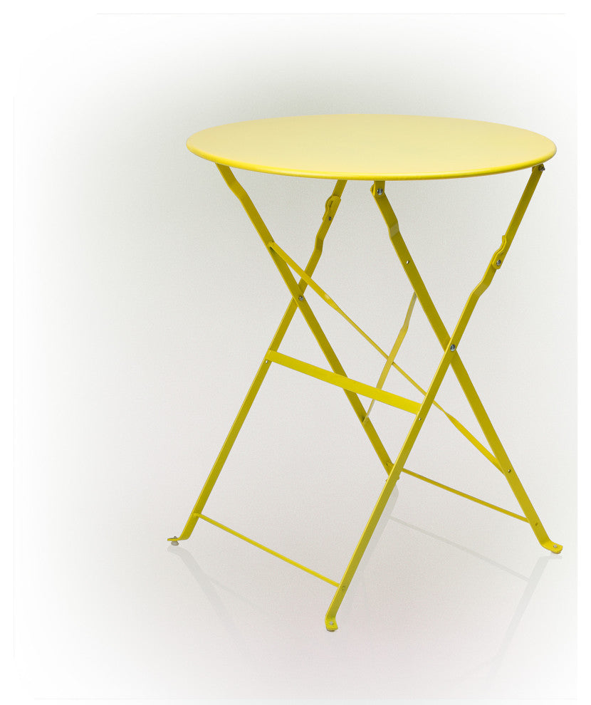 Alpine Rainbow Metal Bistro Set with Table and Two Chairs, 28"