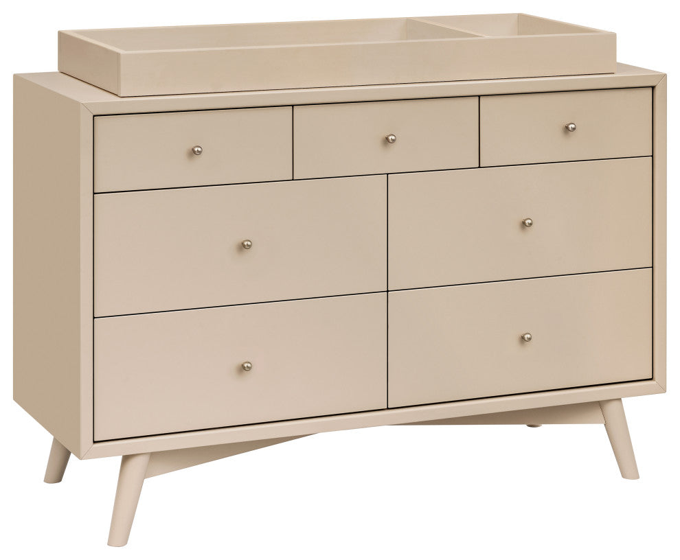 Palma 7-Drawer Assembled Double Dresser, Taupe