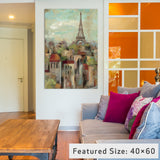 "Spring in Paris II Gallery" by Silvia Vassileva, 40x26x1.5"