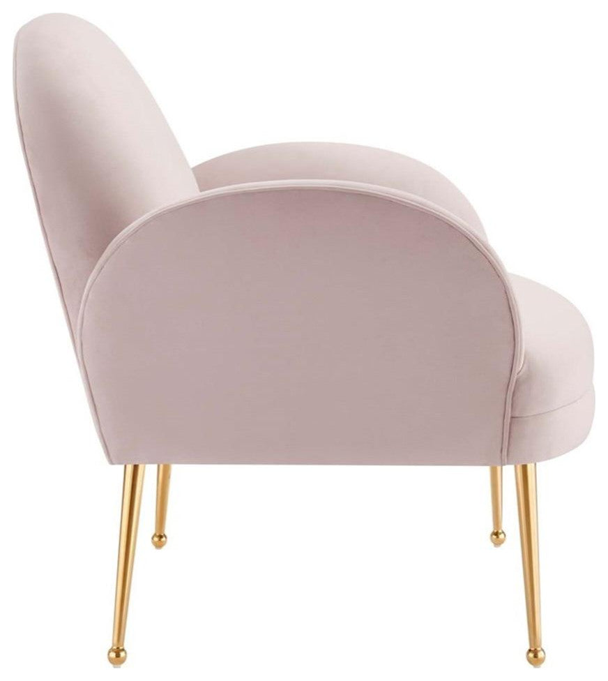 Transcend Performance Velvet Armchair, Pink