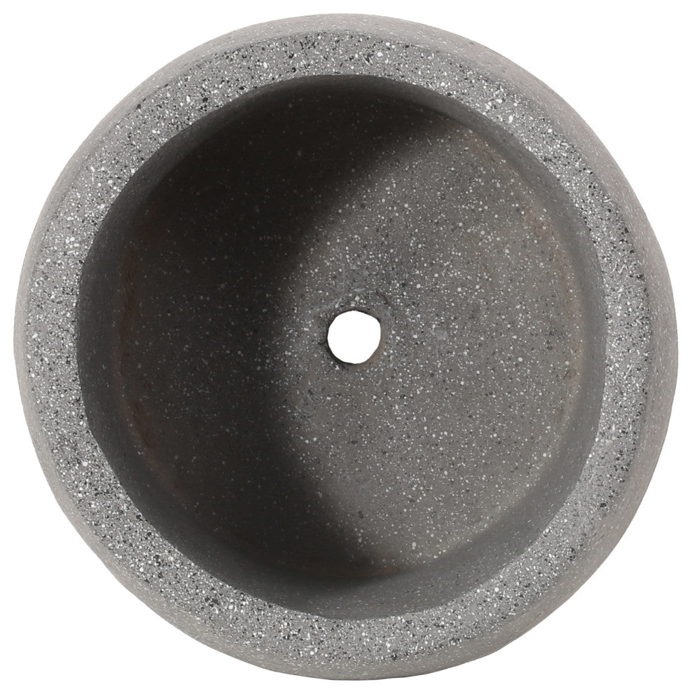 Harrod Outdoor Polynesian Decorative Planter, Stone Gray