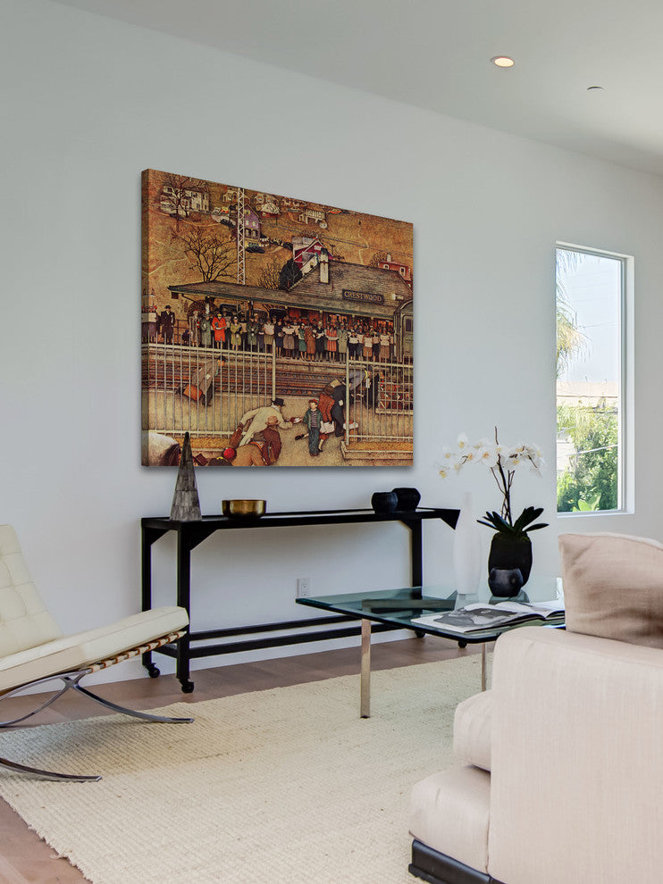 "Commuters" Painting Print on Canvas by Norman Rockwell