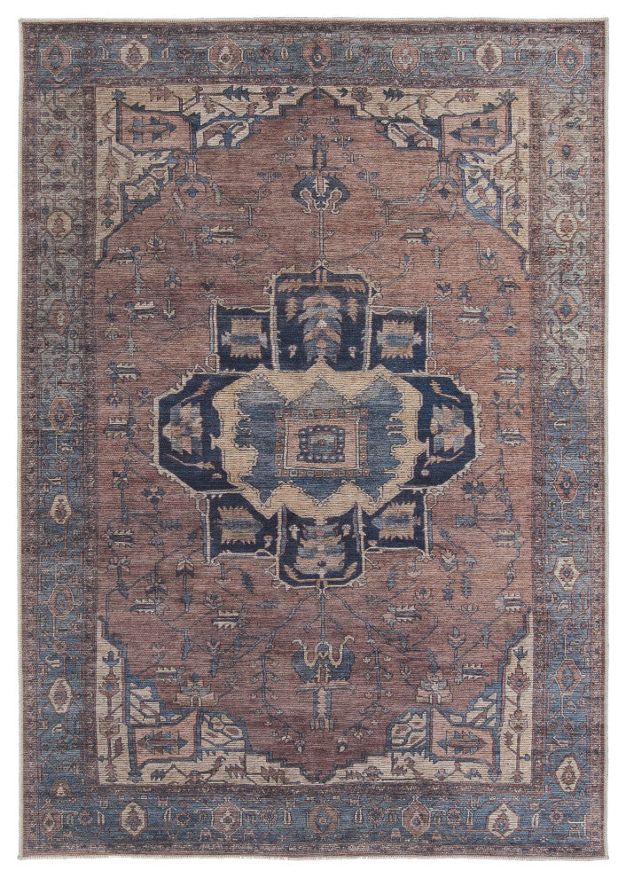Vibe by Jaipur Living Barrymore Medallion Blue/ Dark Brown Area Rug 7'10"X10'