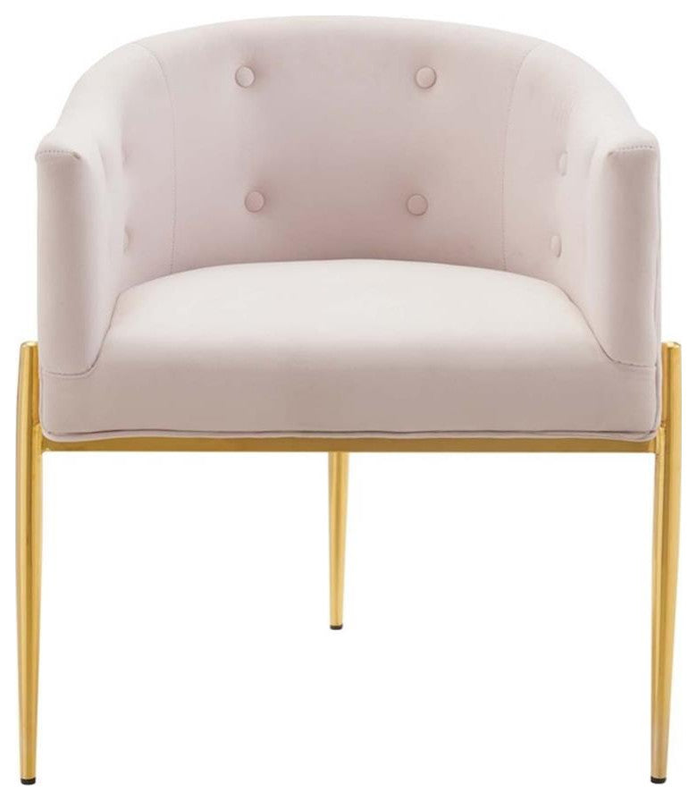 Savour Tufted Performance Velvet Accent Chair-Pink