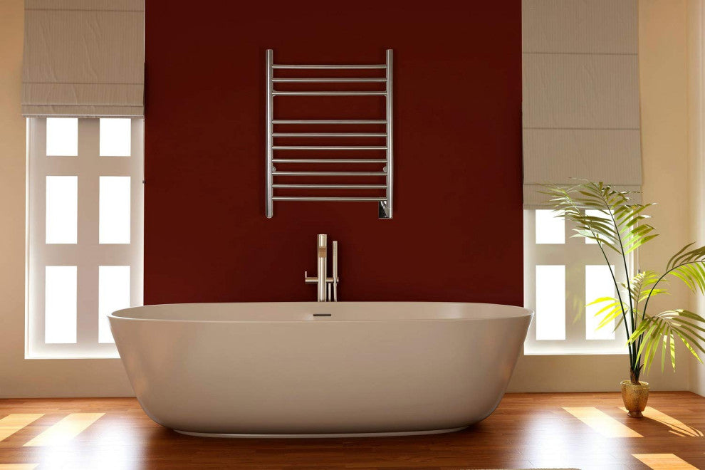 Heatgene Wall Mounted 10 Bar Hardwired Towel Warmer, Mirror Polish