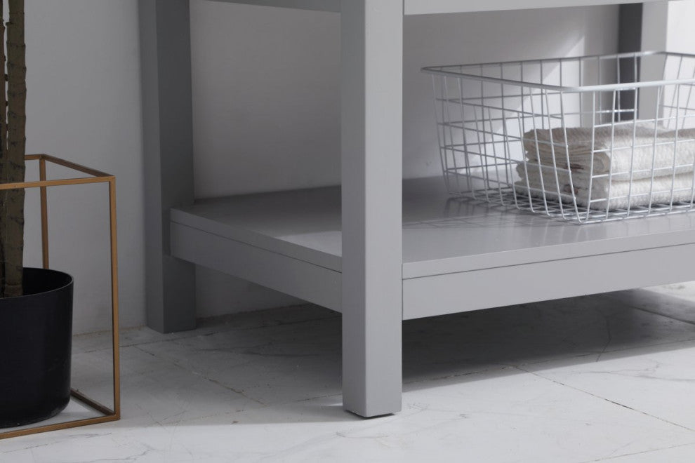 Skylar 30" Single Bathroom Vanity, Gray With Backsplash