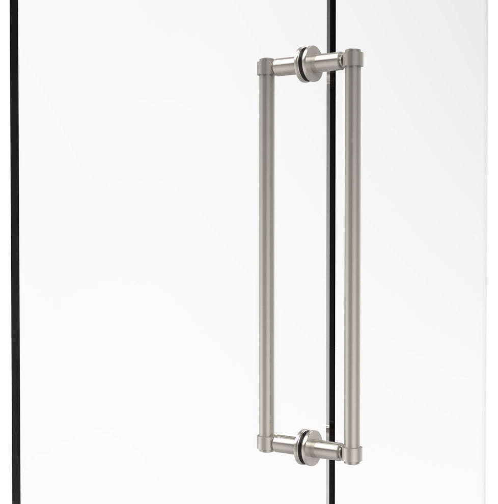 Contemporary 18" Back to Back Shower Door Pull, Polished Nickel