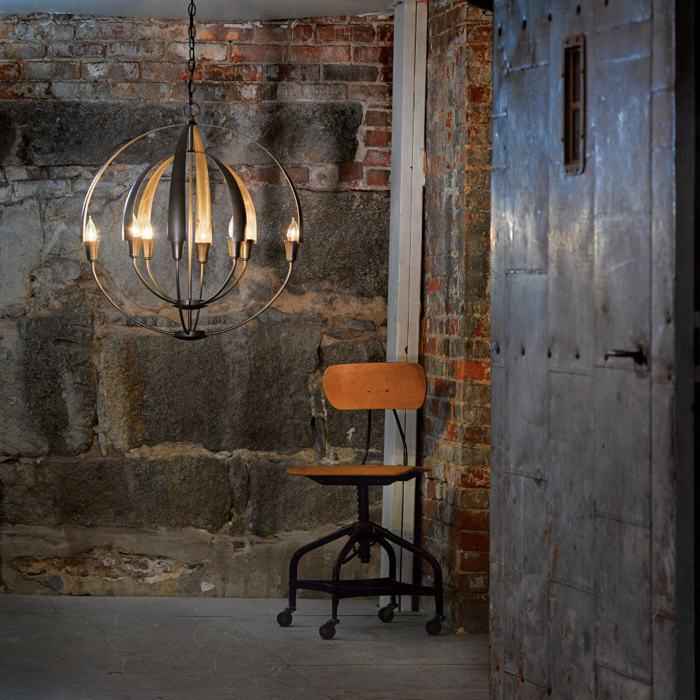 Double Cirque Chandelier, Dark Smoke Finish