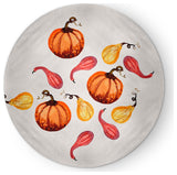 Gourds Galore Fall Design Chenille Area Rug, Ivory, 5' Round