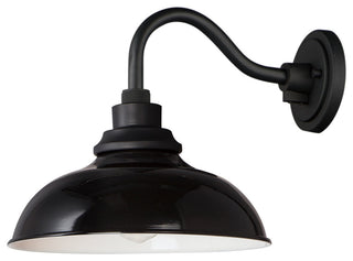 Maxim 35114 Granville 11" Tall Outdoor Wall Sconce - Gloss Black / Black